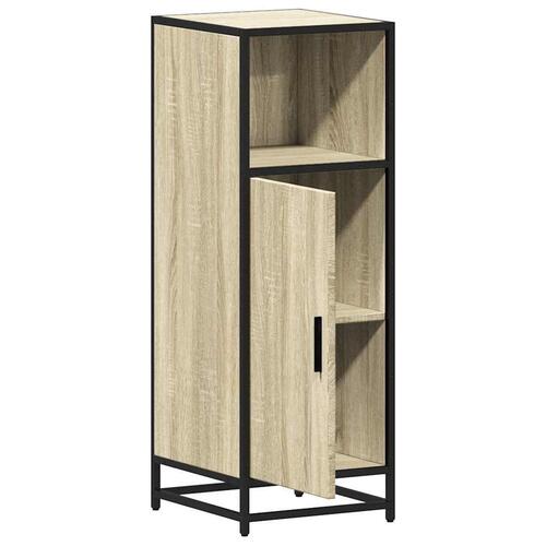 Badeværelsesskab 35x37,5x100 cm konstrueret træ sonoma-eg