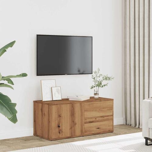 Tv-bord 80x34x35,5 cm konstrueret træ kunsteg