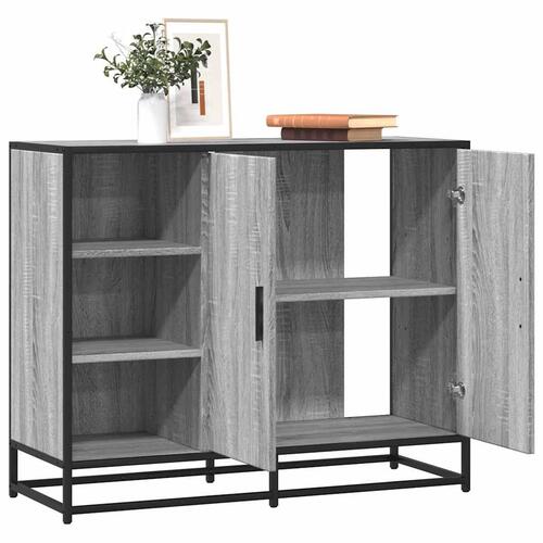 Skænk 92x35x76 cm konstrueret træ grå sonoma-eg