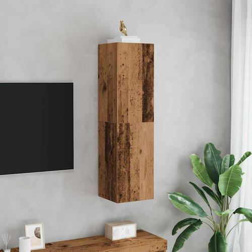 Tv-bord 30,5x30x110 cm konstrueret træ antikt træ