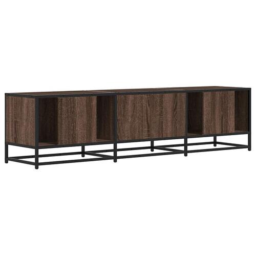 Tv-bord 160x35x41 cm konstrueret træ og metal brun egetræsfarve