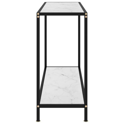 Konsolbord 100x35x75 cm hærdet glas hvid