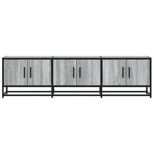 Tv-bord 150x35x41 cm konstrueret træ og metal grå sonoma-eg