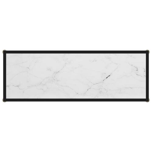Konsolbord 100x35x75 cm hærdet glas hvid