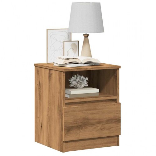 Sengeborde 2 stk. i kunsteg - 40 × 40 × 53 cm med skuffe