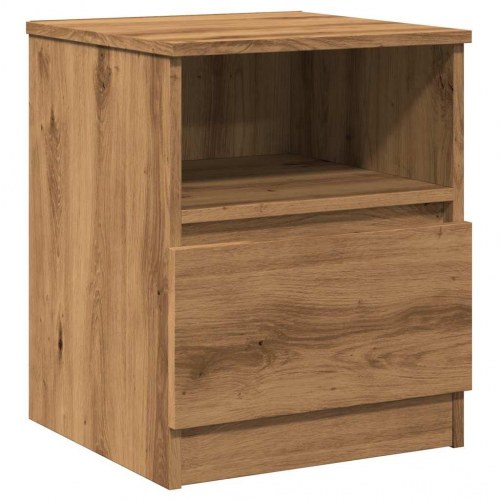 Sengeborde 2 stk. i kunsteg - 40 × 40 × 53 cm med skuffe