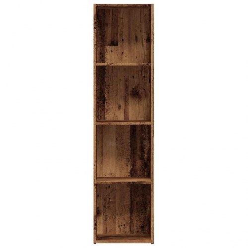 Bogreol 36×30×143 cm i konstrueret træ - antikt træ