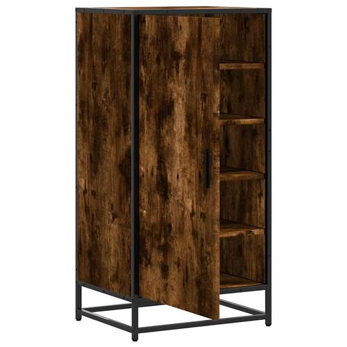 Skostativ 48x38x97,5 cm konstrueret træ røget egetræsfarve
