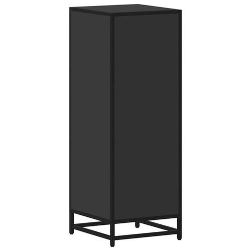 Badeværelsesskab 35x37,5x100 cm konstrueret træ sort