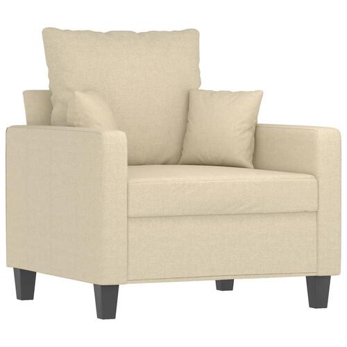 3 personers sofa med puder stof cremefarvet