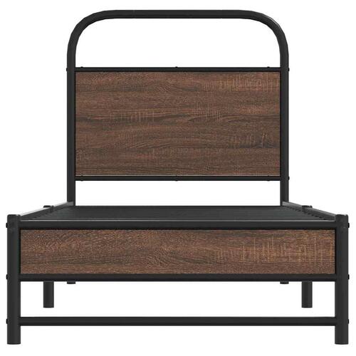 Sengeramme 80x200 cm uden madras konstrueret træ brunt eg