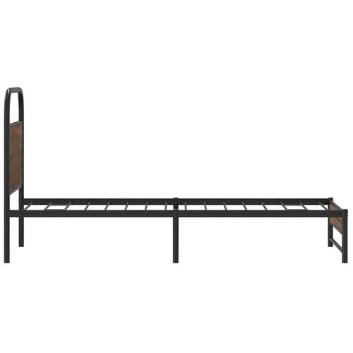 Sengeramme 80x200 cm uden madras konstrueret træ brunt eg