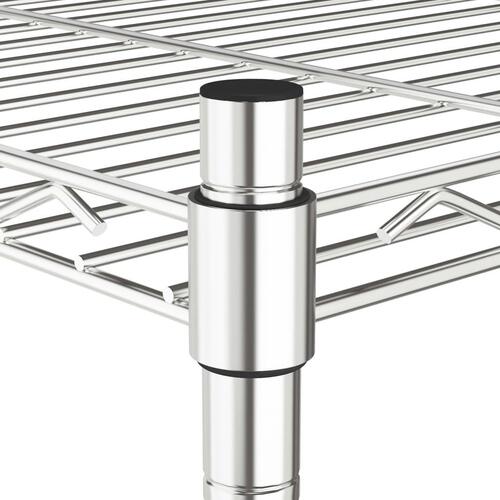 Opbevaringsstativ med hjul 90x35x142 cm 200 kg 4 niveauer krom