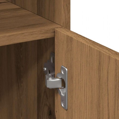 Badeværelsesskab 30x30x179 cm konstrueret træ kunsteg