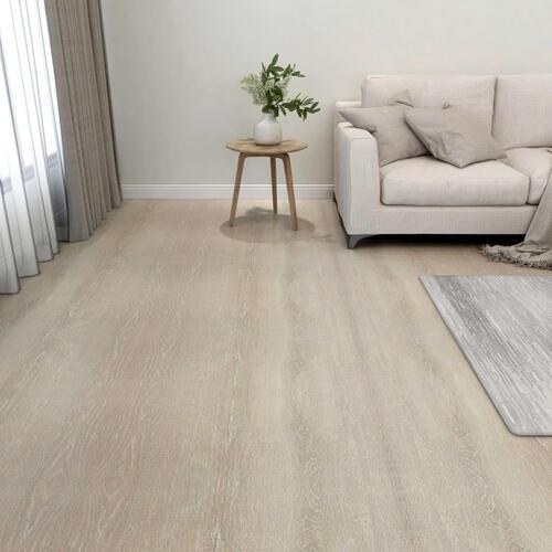 Selvklæbende gulvbrædder 55 stk. 5,11 m² PVC beige