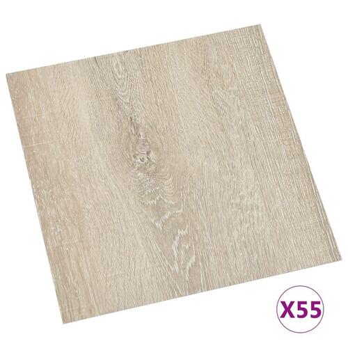 Selvklæbende gulvbrædder 55 stk. 5,11 m² PVC beige