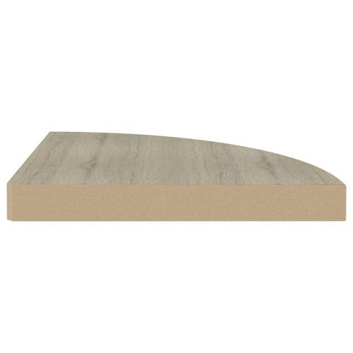 Hjørnehylder 2 stk. 35x35x3,8 cm MDF egetræsfarvet