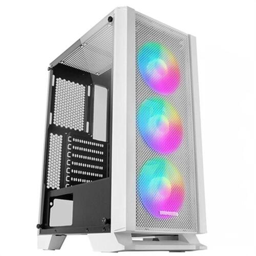 ATX Semi-tårn kasse Mars Gaming MCCW Hvid RGB