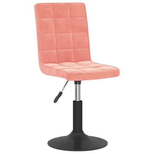 Drejelige spisebordsstole 2 stk. fløjl pink