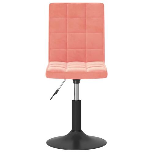Drejelige spisebordsstole 2 stk. fløjl pink