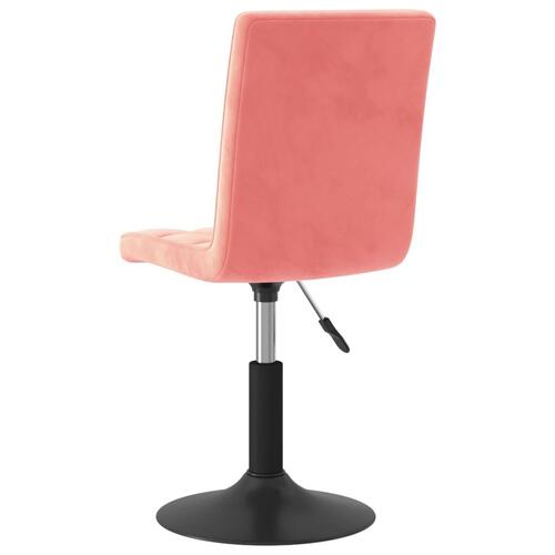 Drejelige spisebordsstole 2 stk. fløjl pink