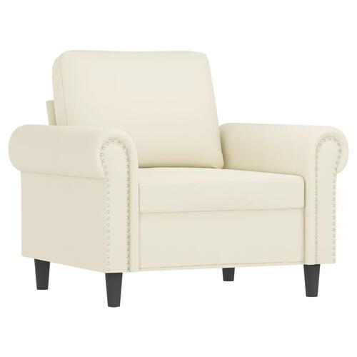 Sofasæt 4 dele med hynder velour cremefarvet