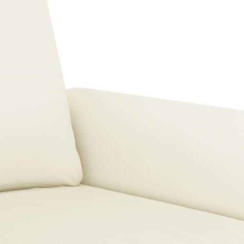 Sofasæt 4 dele med hynder velour cremefarvet