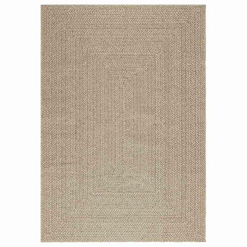 Gulvtæppe ZIZUR beige 140x200cm jute-look indendørs og udendørs