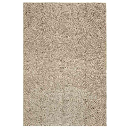 Gulvtæppe ZIZUR beige 140x200cm jute-look indendørs og udendørs