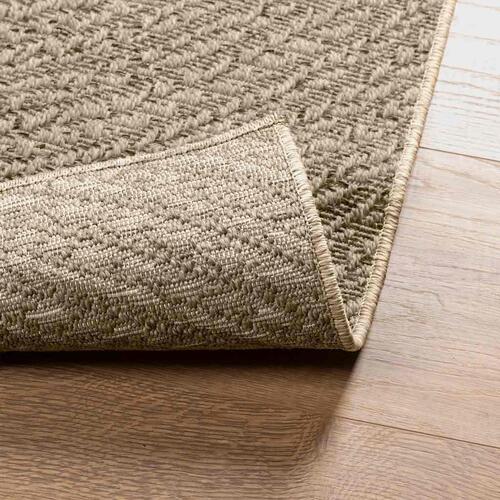 Gulvtæppe ZIZUR beige 140x200cm jute-look indendørs og udendørs