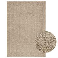 Gulvtæppe ZIZUR beige 120x170cm jute-look indendørs og udendørs
