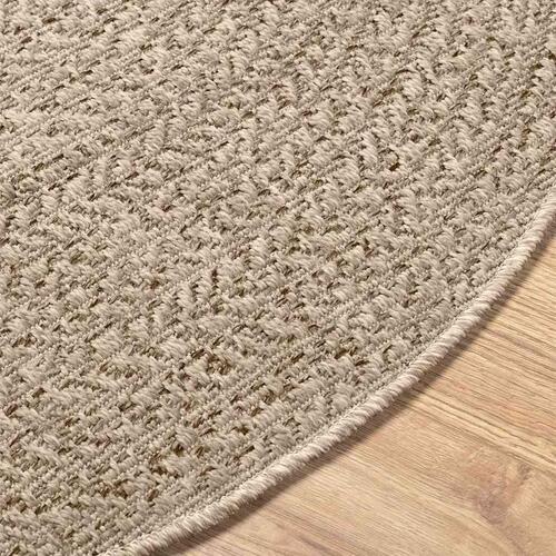 Gulvtæppe ZIZUR beige Ø 90 cm jute-look indendørs og udendørs