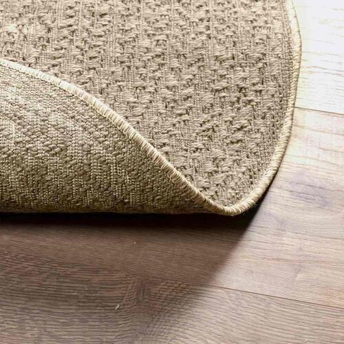 Gulvtæppe ZIZUR beige Ø 90 cm jute-look indendørs og udendørs