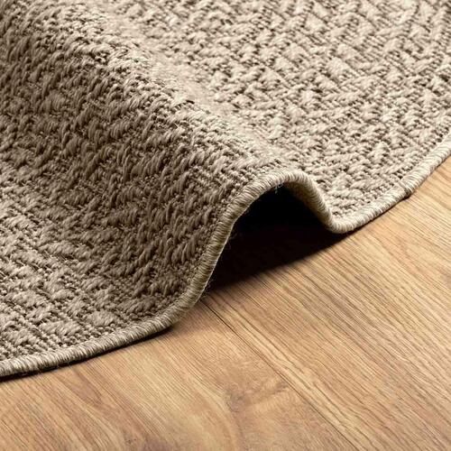 Gulvtæppe ZIZUR beige Ø 90 cm jute-look indendørs og udendørs