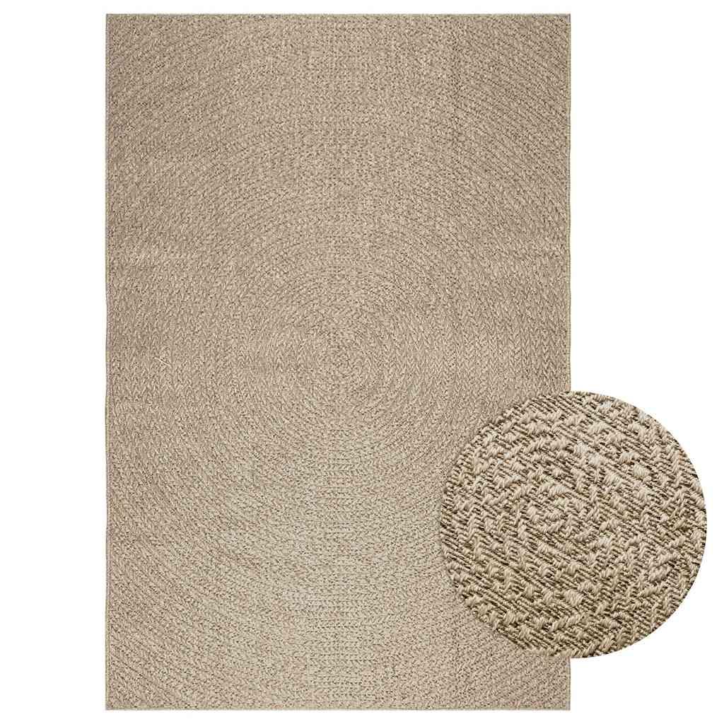 Gulvtæppe Zizur Jute-Look Indendørs Og Udendørs Beige - Rund / 160 x 230 cm