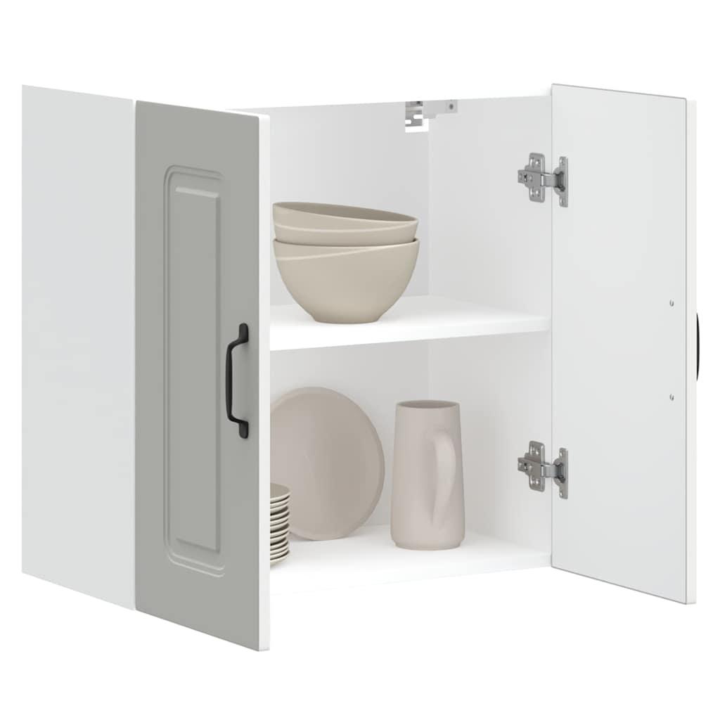 Køkkenvægskab Kalmar konstrueret træ hvid