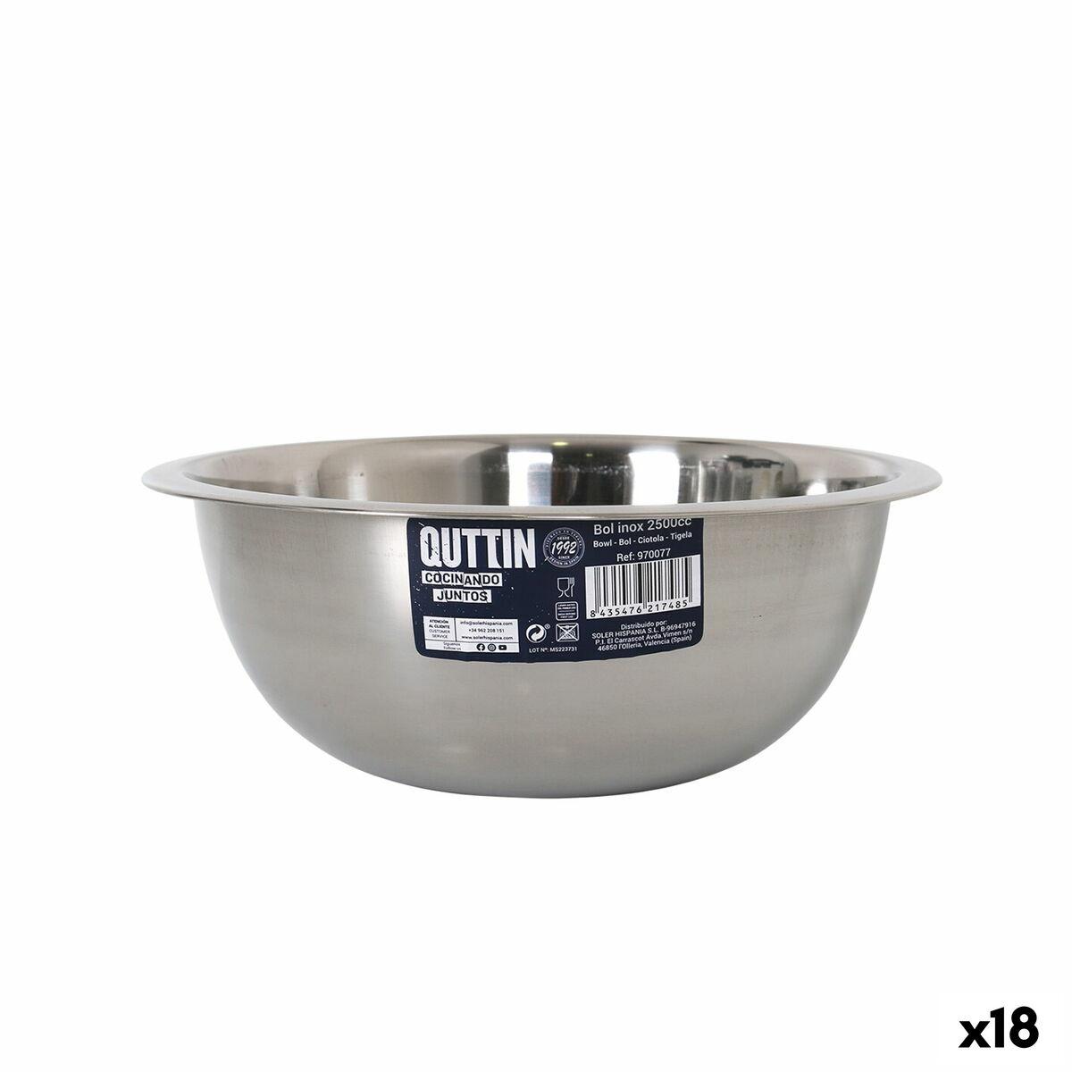Blandeskål Quttin 2,5 L Metal 24,2 x 9,6 cm (18 enheder)