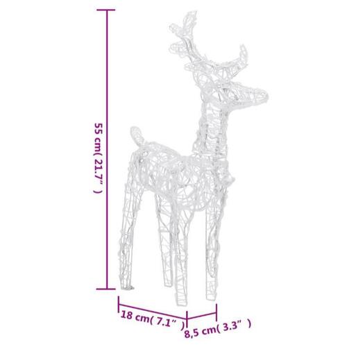 Rensdyr og kane 320 LED'er juledekoration akryl