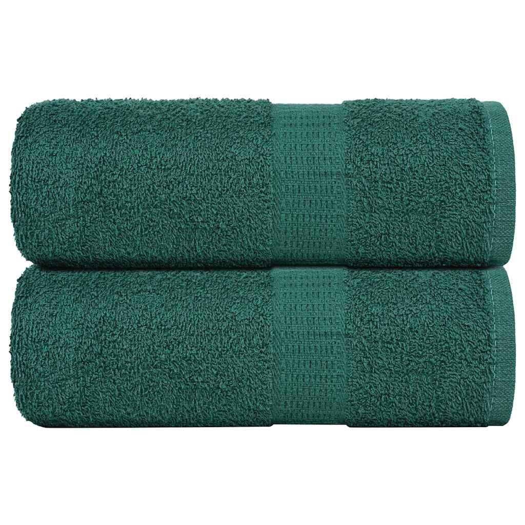 Håndklæder 2 stk. 30x30 cm 360 g/m2 100 % bomuld grøn