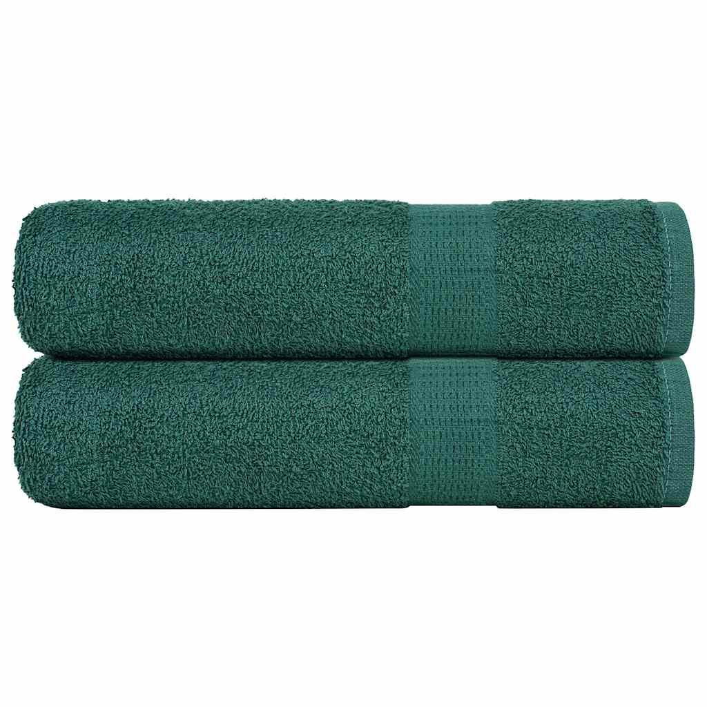Badehåndklæder 2 stk. 100x150cm 360g/m2 100% bomuld grøn