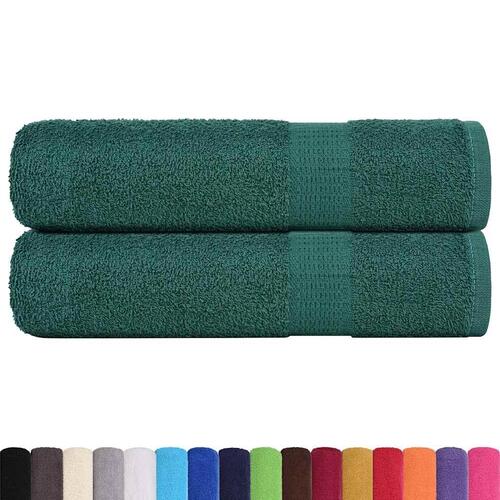 Badehåndklæder 2 stk. 100x150cm 360g/m2 100% bomuld grøn