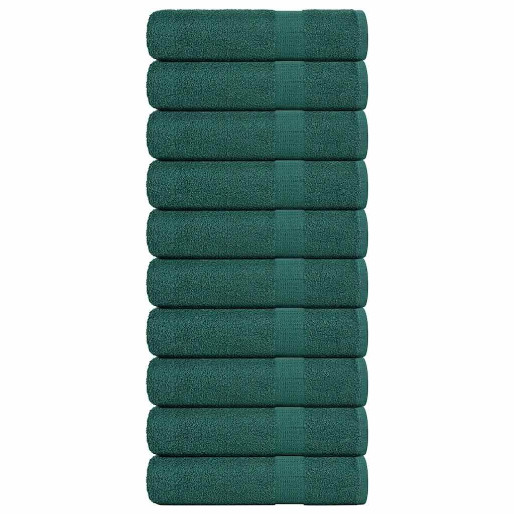 Badehåndklæder 10stk. 100x150cm 360g/m2 100% bomuld grøn