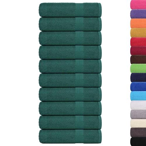 Badehåndklæder 10stk. 100x150cm 360g/m2 100% bomuld grøn