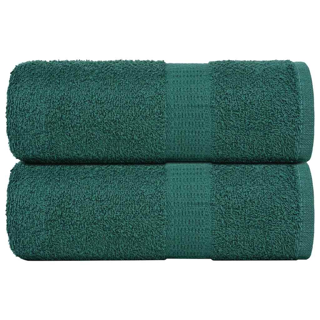 Gæstehåndklæder 2 stk. 30x50 cm 360 g/m2 100 % bomuld grøn