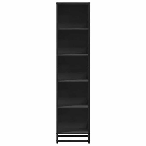 Bogreol 40x35x170,5 cm konstrueret træ sort