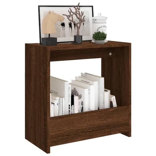 Sidebord 50x26x50 cm konstrueret træ brun egetræsfarve