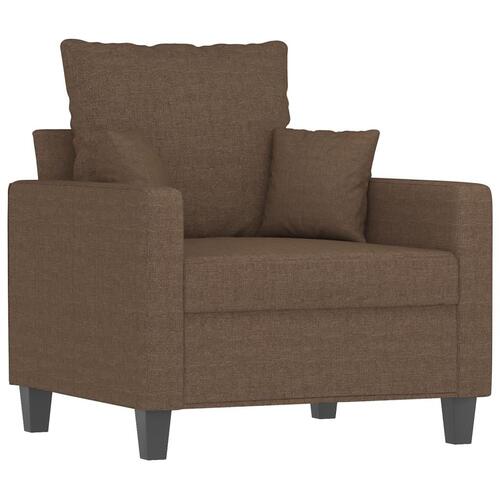 3 personers sofa med puder stof brun