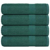 Badehåndklæder 4 stk. 100x150cm 360g/m2 100% bomuld grøn