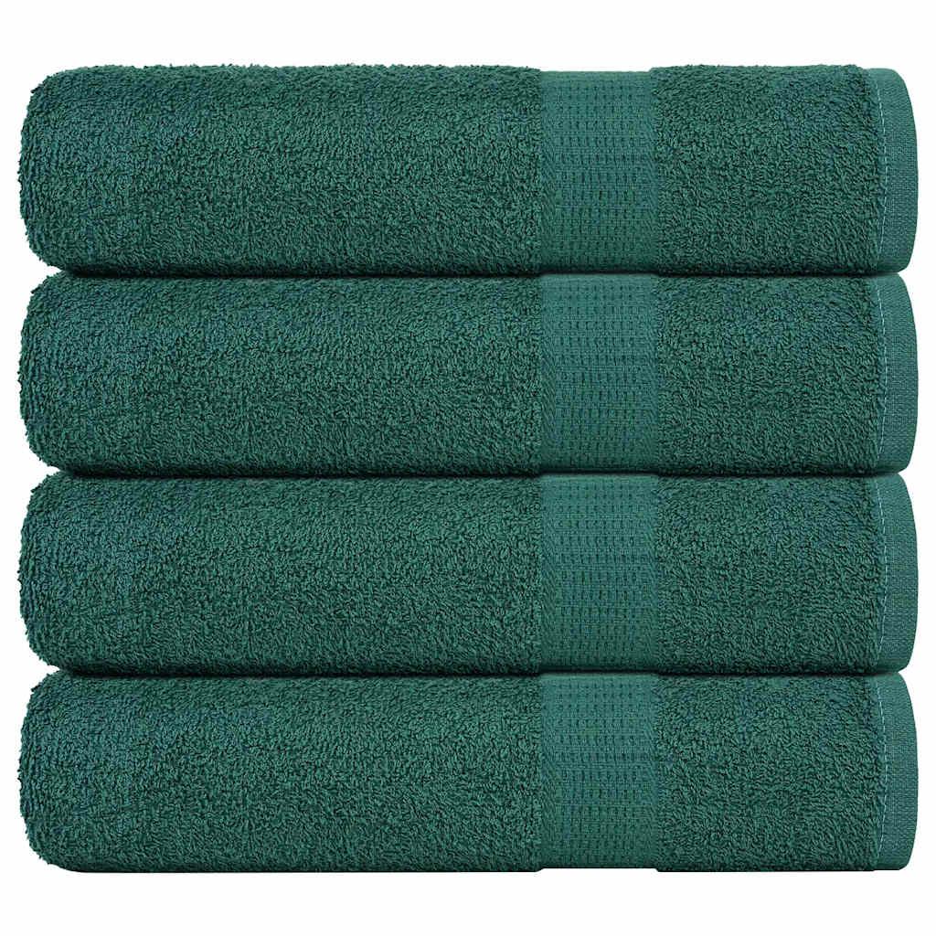 Badehåndklæder 4 stk. 100x150cm 360g/m2 100% bomuld grøn