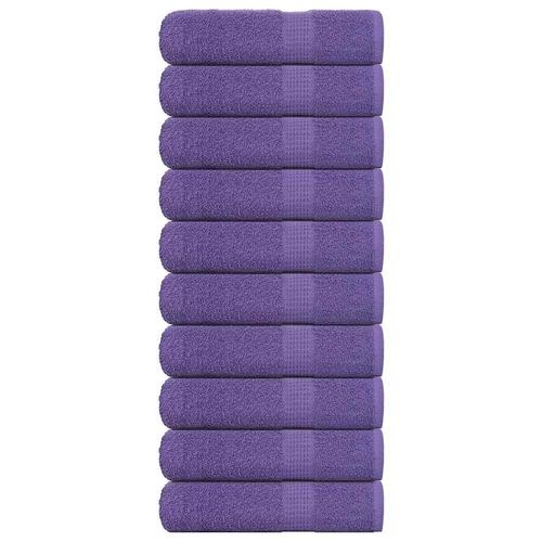 Håndklæder 10 stk. 50x100 cm 360 g/m2 100 % bomuld lilla